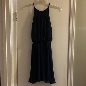 Lush Midnight Blue Midi Dress